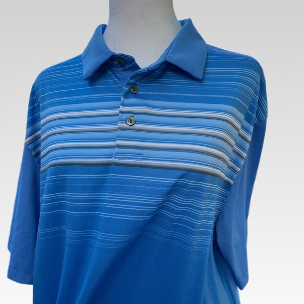 Blue Striped Polo Shirt